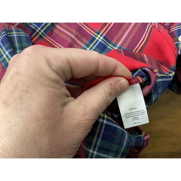 Vineyard Vines Mens XL Red Plaid Classic Fit Tucker Collar Button Up Shirt - Picture 6 of 9